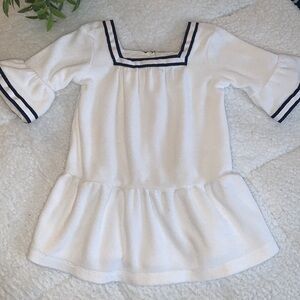 Janie and Jack White Terry Swim Coverup Dress EUC 12-18M